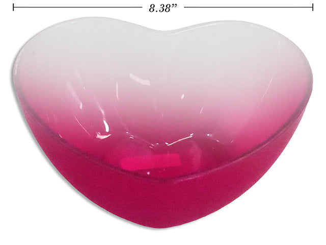 Valentine Heart Shape Gradient Frosted Salad Bowl