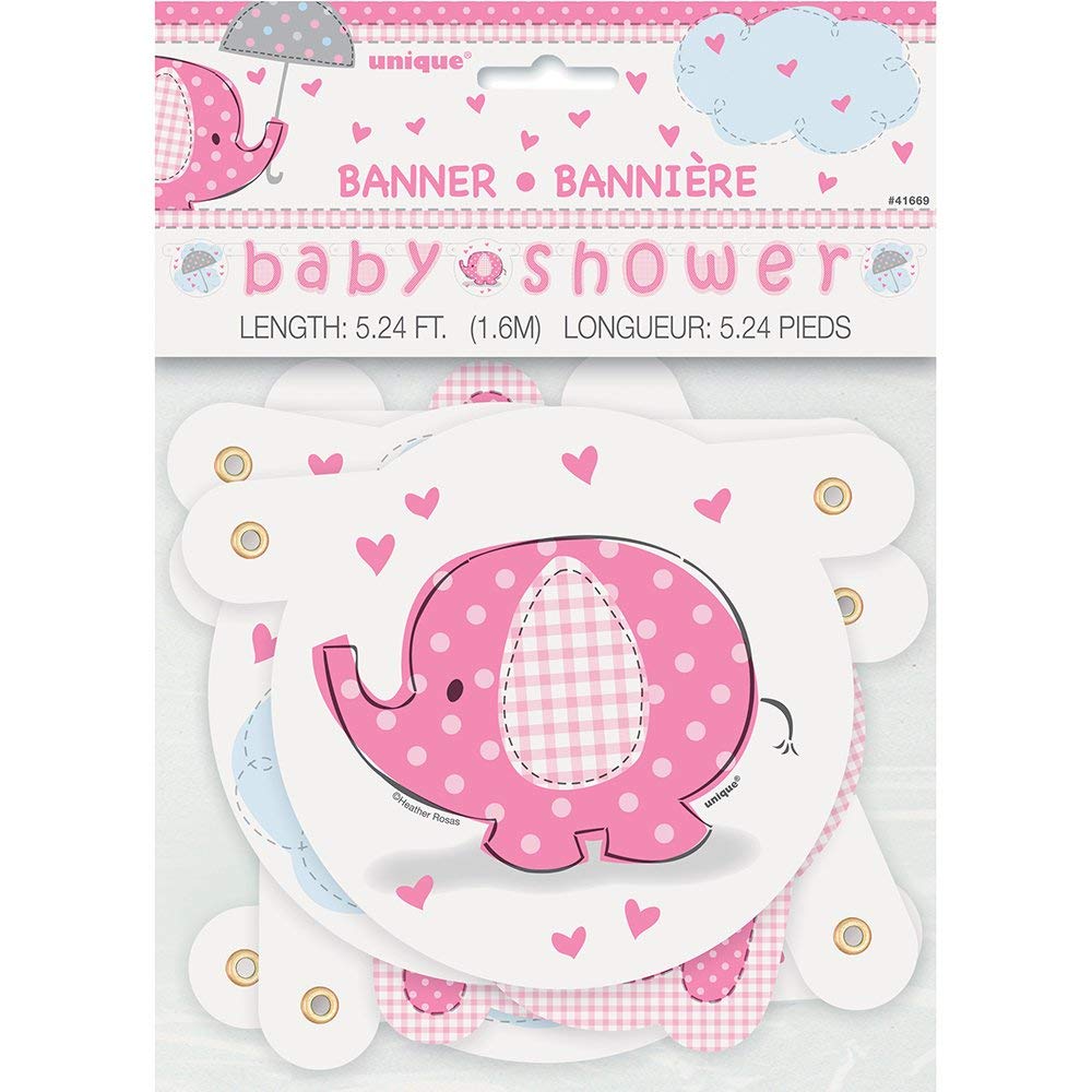 5.24ft Elephant Baby Shower Banner (1 pc)