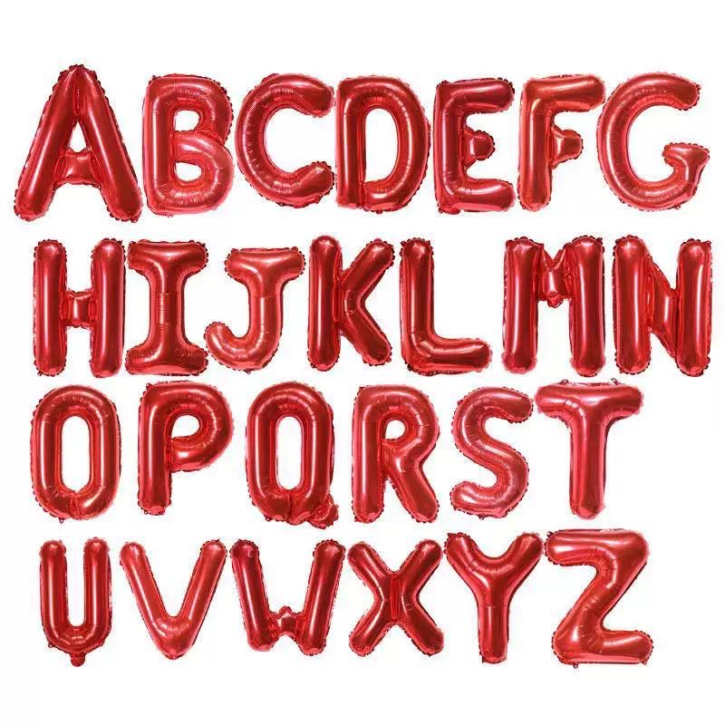 16” Letter Foil Balloons (Red)
