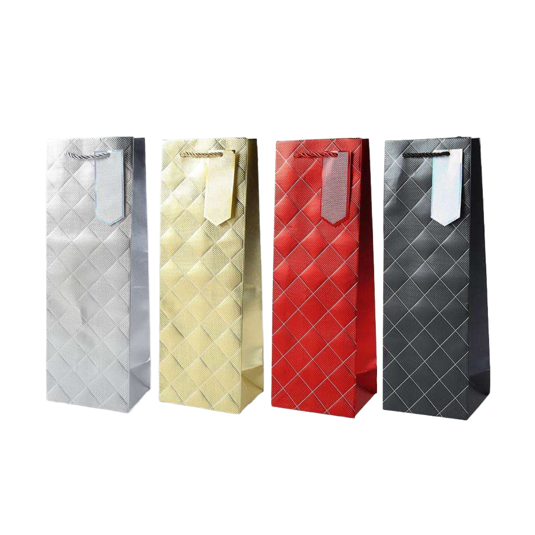 Metallic Bottle Gift Bag