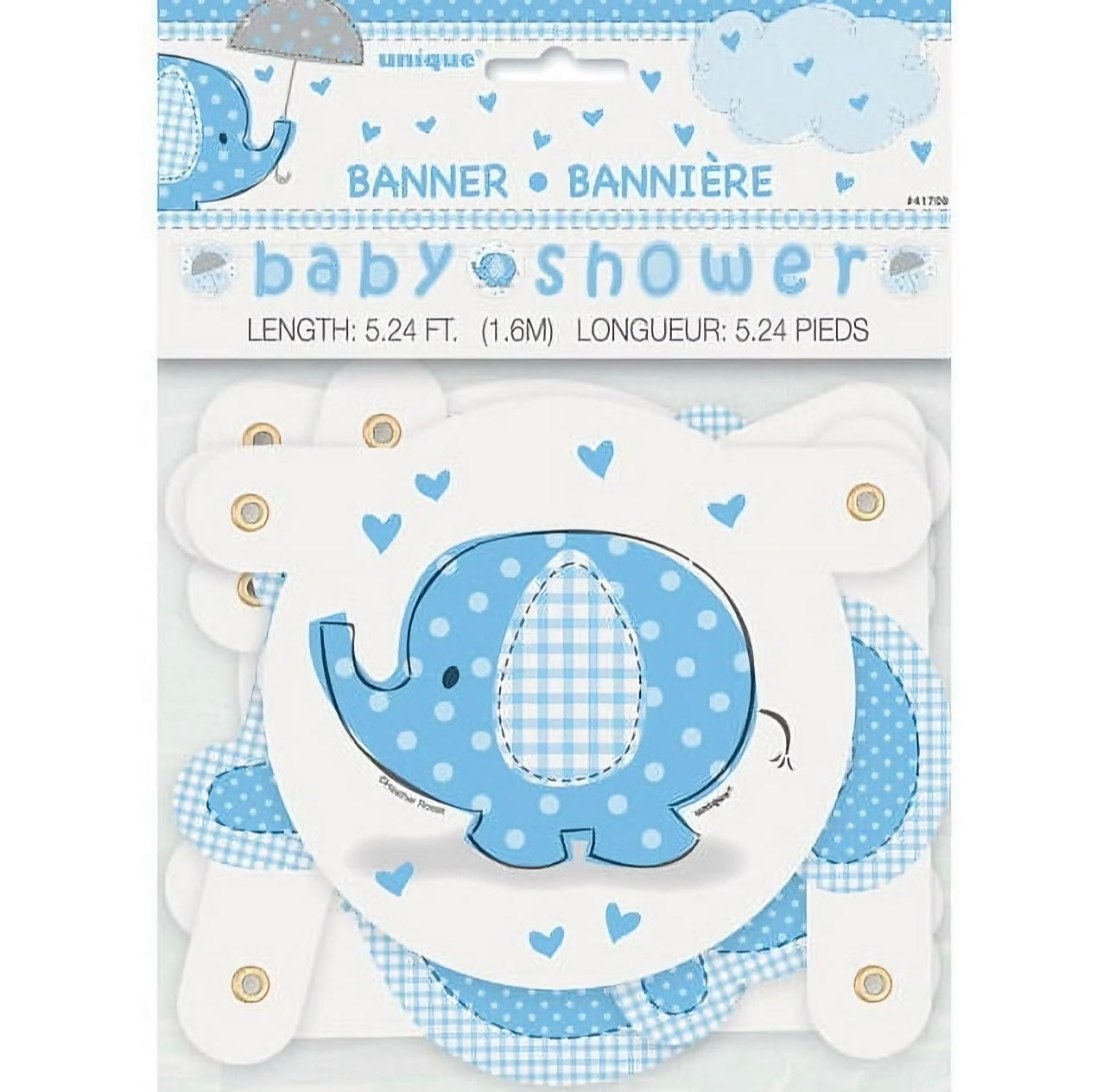 5.24ft Elephant Baby Shower Banner (1 pc)
