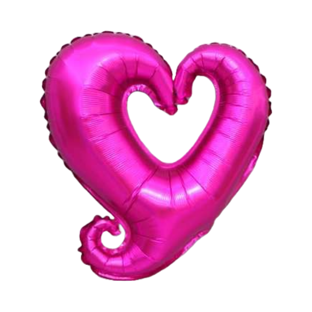 18" Link Heart Shape Foil Balloon (Air Fill Only)