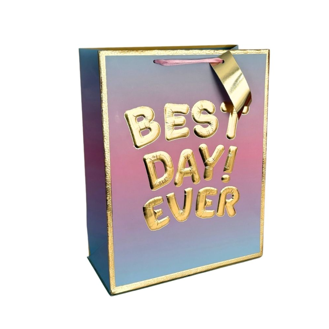 Embossed Birthday Paper Bags (Medium)