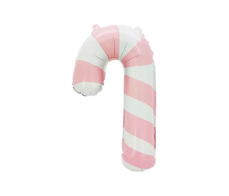 36" Pink Candy Cane Foil Balloon