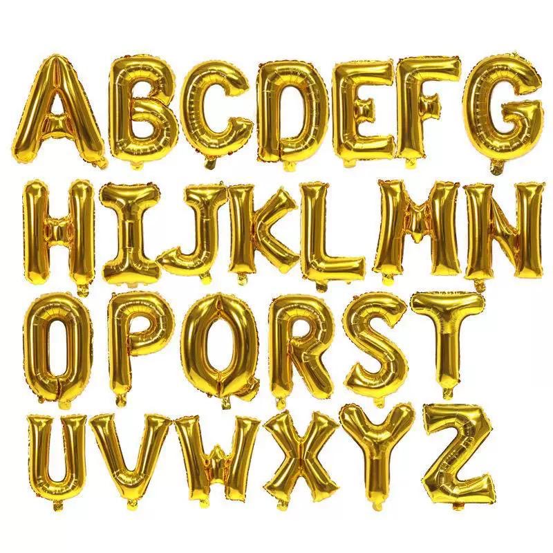 16” Letter Foil Balloons (Gold)