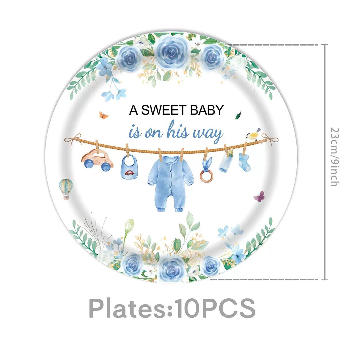 50pc Baby Boy Partyware Bundle