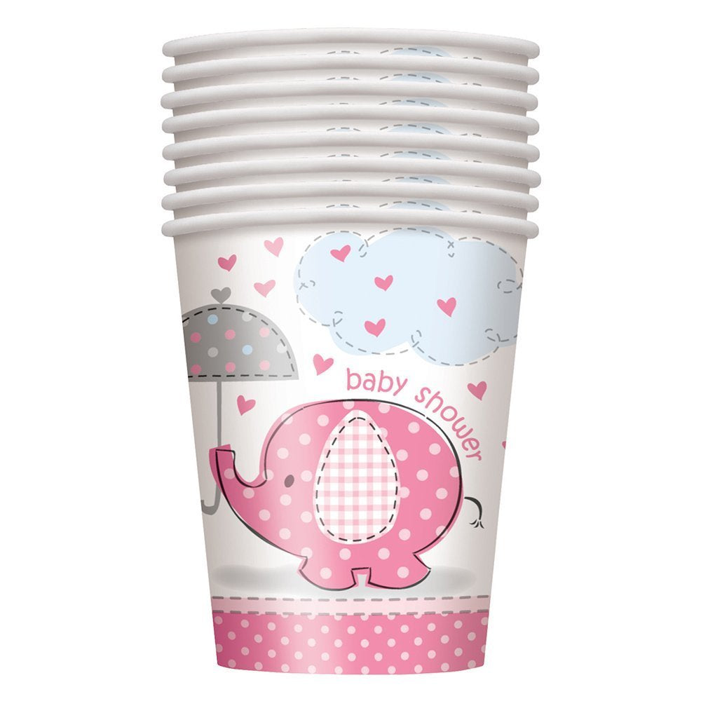 9.oz/270ml Elephant Baby Shower Cups (8pcs)