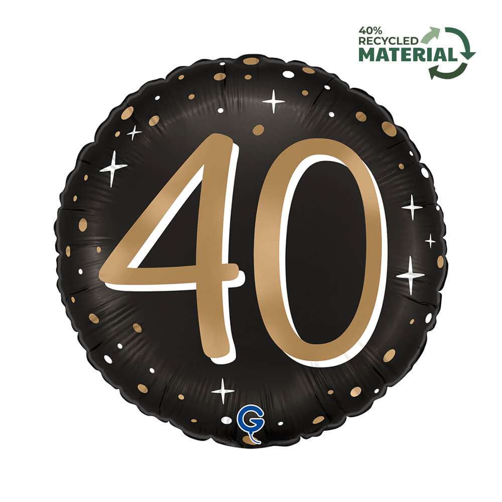 18" Sparkling 40 Foil Balloon