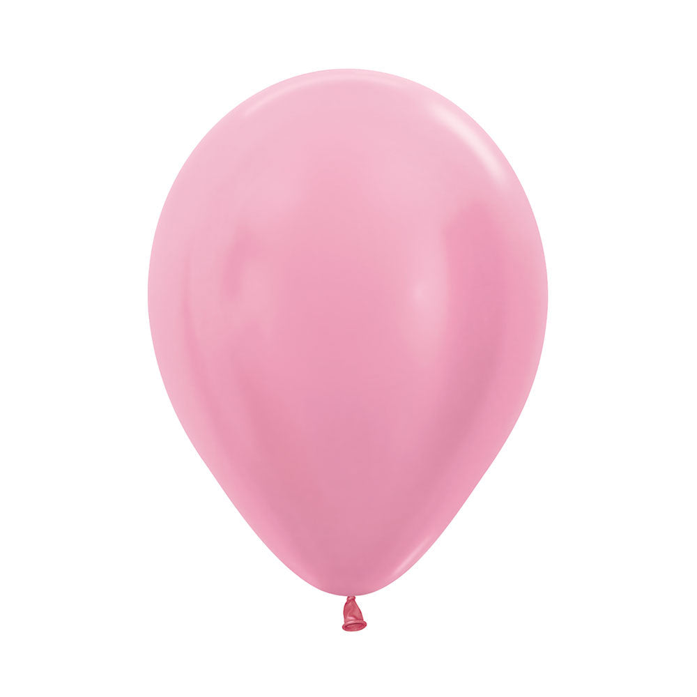 Satin Pink Round Latex Balloon