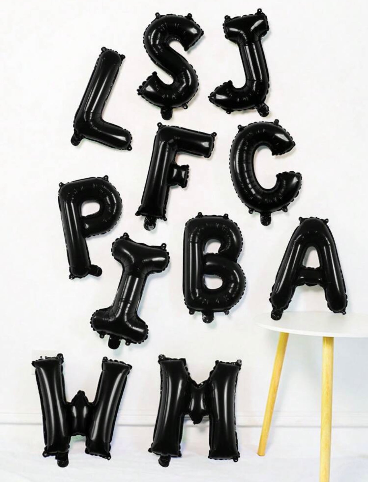 16” Letter Foil Balloons (Black)