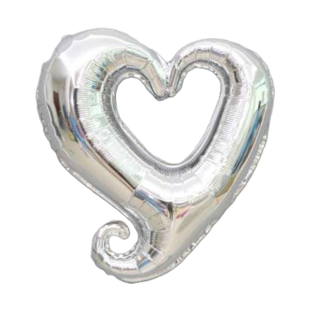 18" Link Heart Shape Foil Balloon (Air Fill Only)