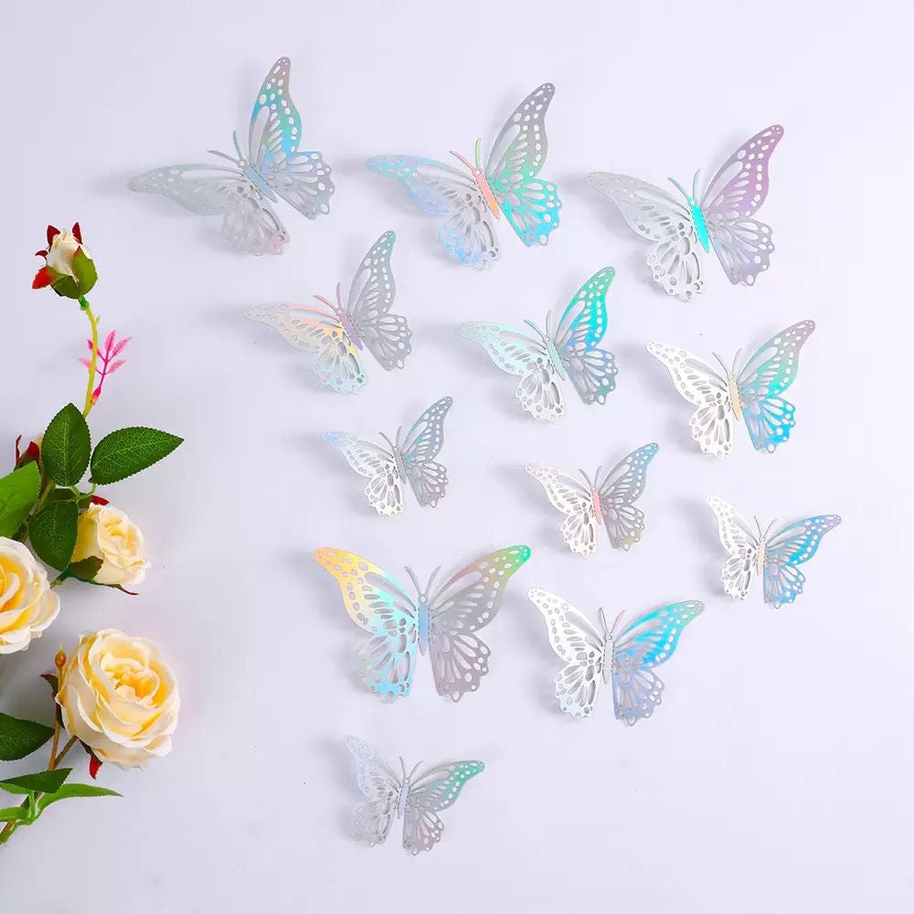 Metallic Butterflies (12 pcs)