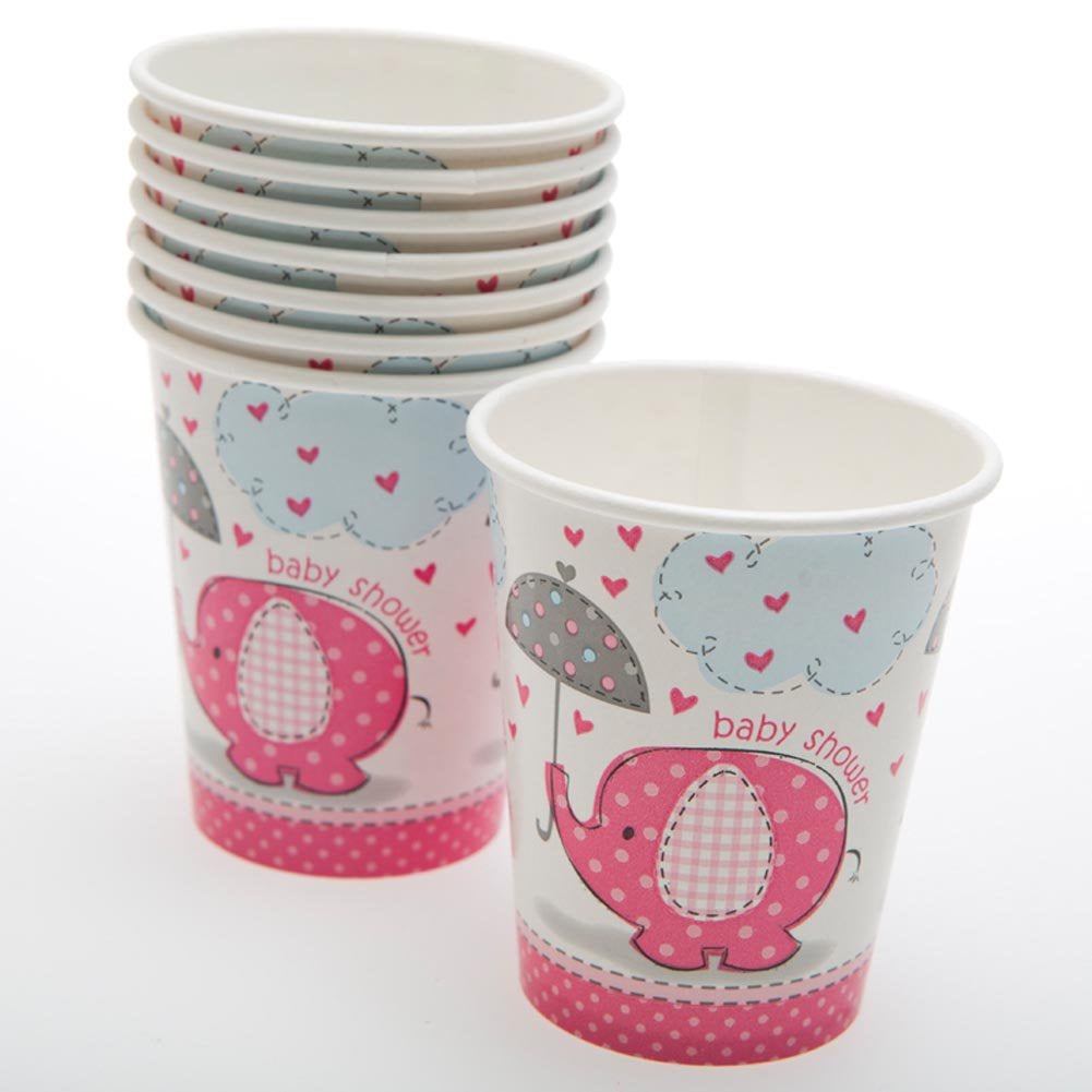 9.oz/270ml Elephant Baby Shower Cups (8pcs)