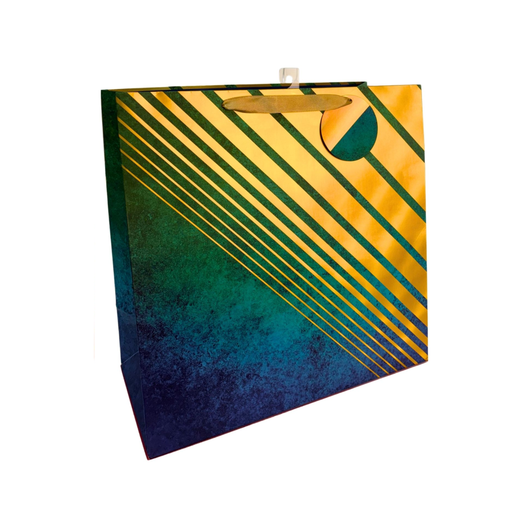 Geo Watercolor Paper Bags (Square)