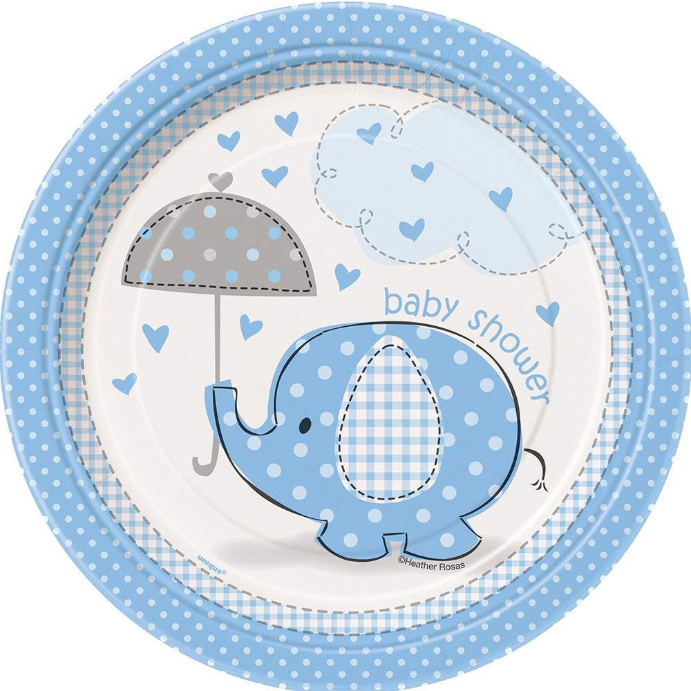 7” Elephant Baby Shower Plates (8pcs)