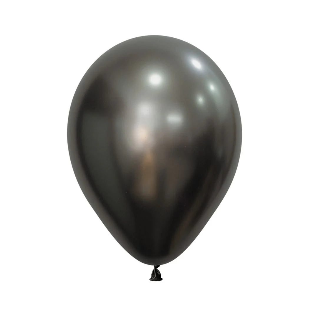 Silk Midnight Grey Round Latex Balloon