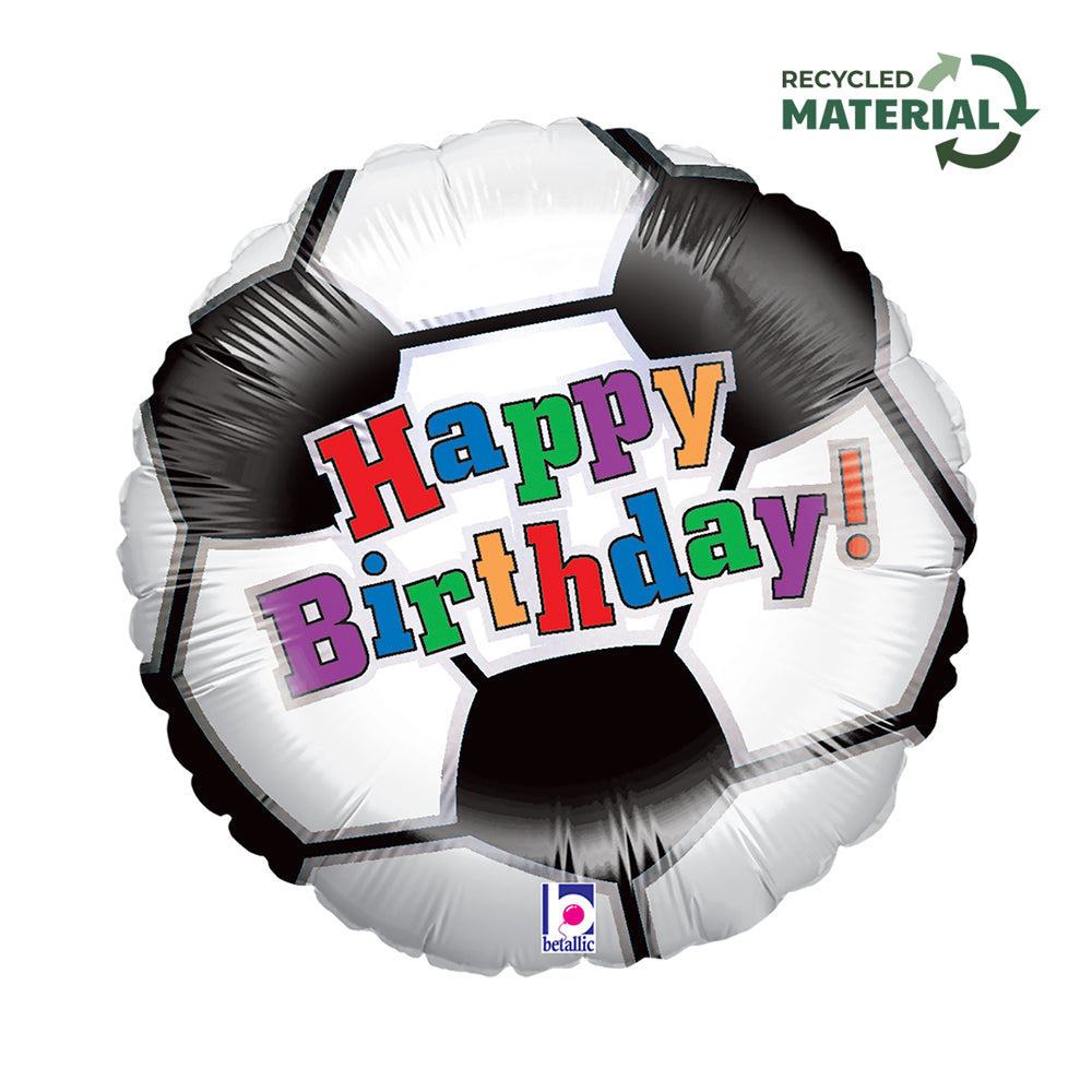 18" Soccer/Football Birthday Foil Balloon