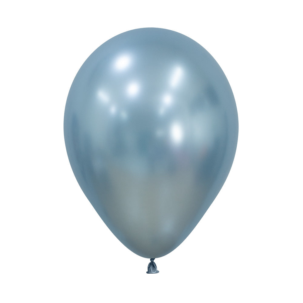 Silk Arctic Blue Round Latex Balloon