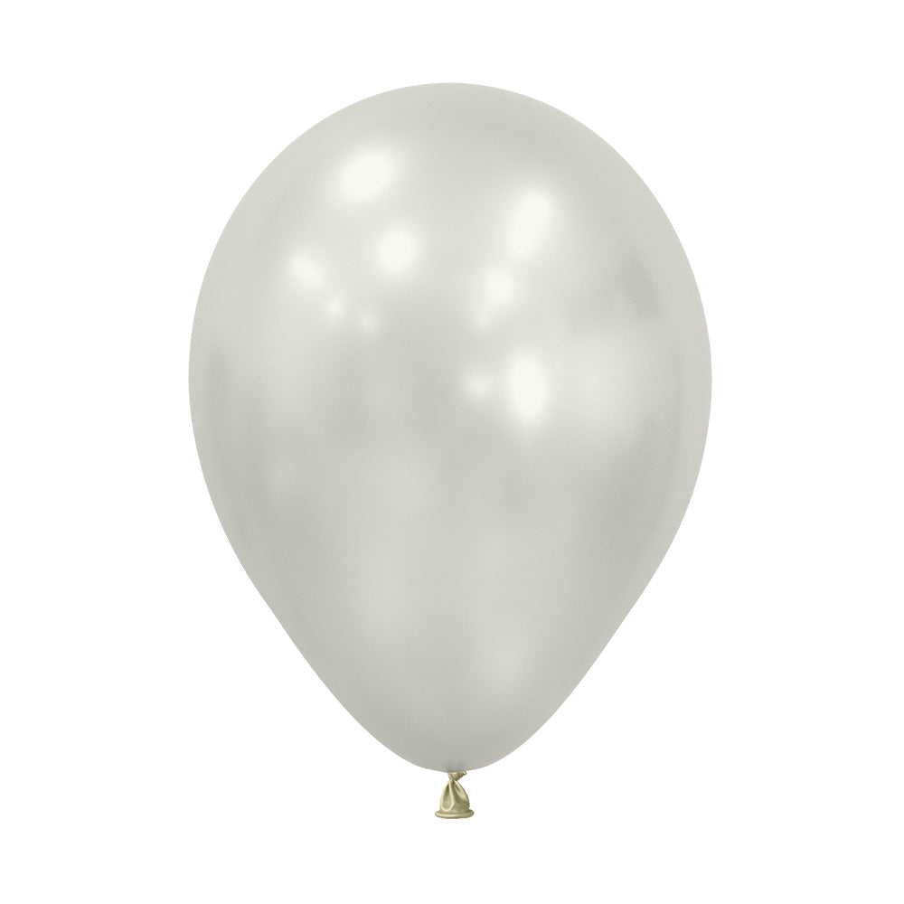 Silk Oyster White Round Latex Balloon