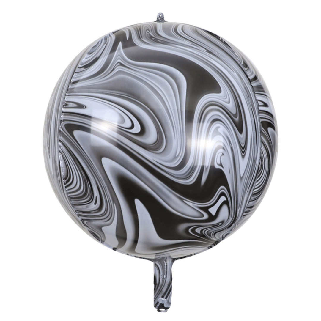 22" Black & White Marble Orbz
