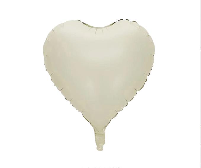 18” Cream Heart Shape Foil Balloon
