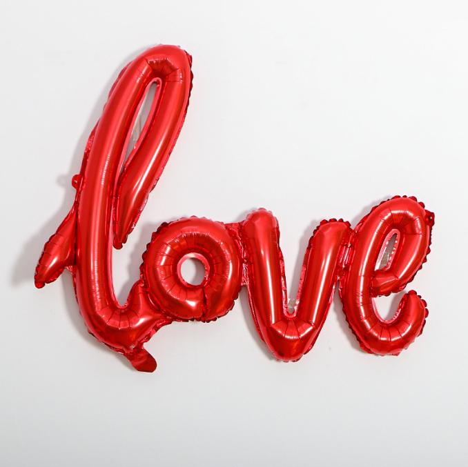 40” Love Script Foil Balloon