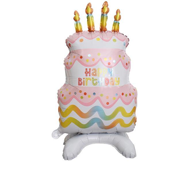 34” Birthday Cake Standing Balloon
