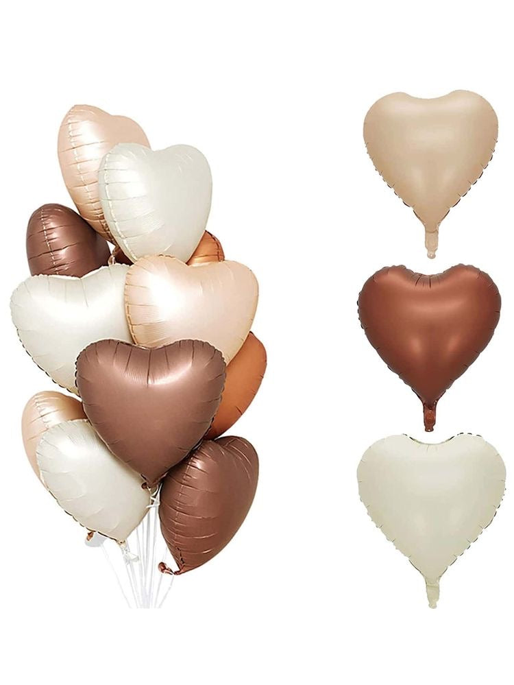 18” Cream Heart Shape Foil Balloon