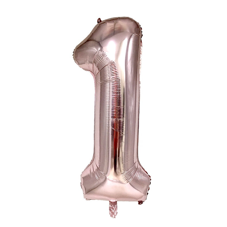 34" Light Pink Number Balloons