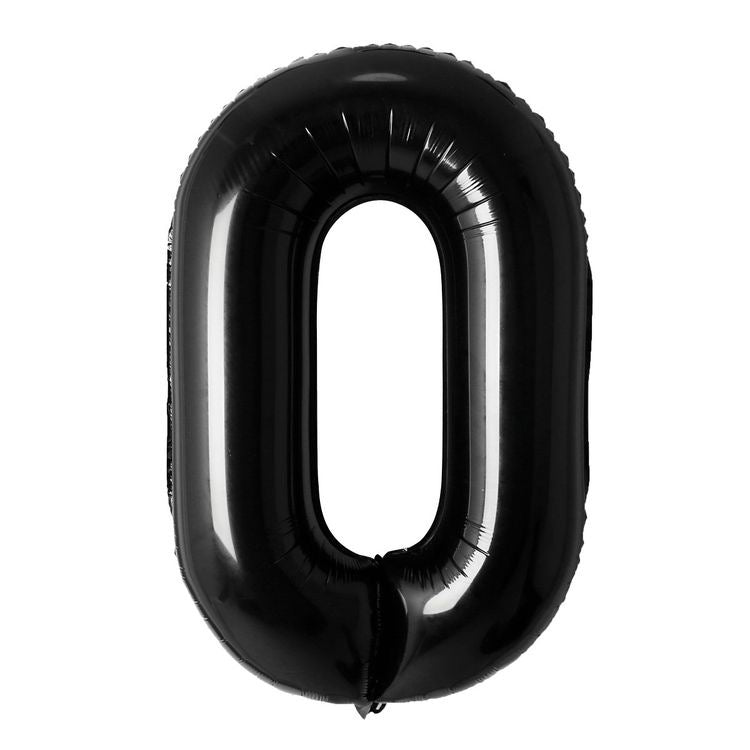 34" Black Number Balloons