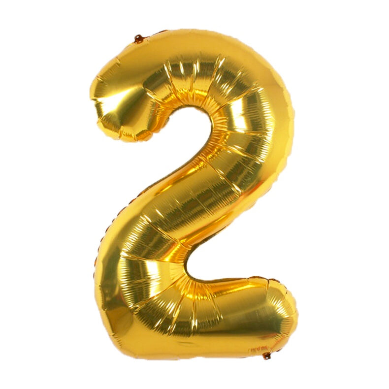 34" Gold Number Balloons
