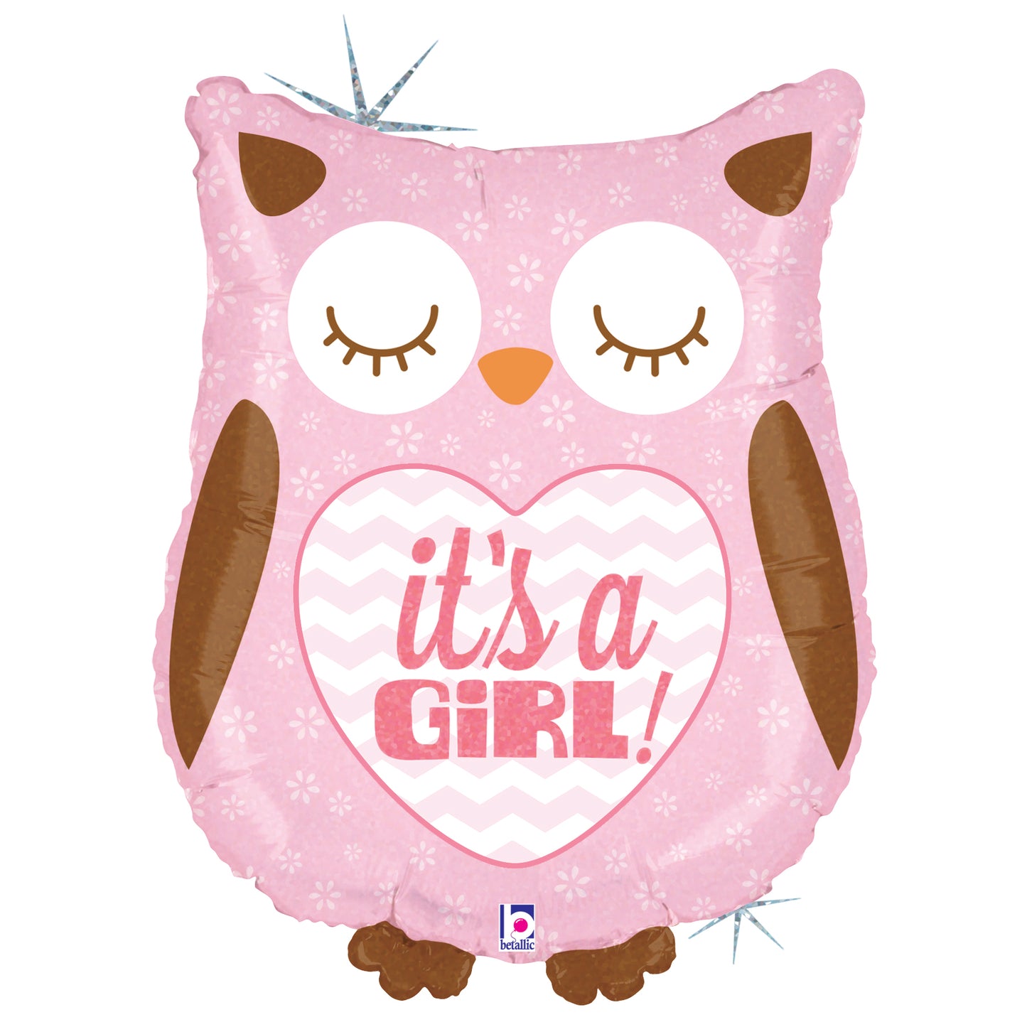 26" It's A Boy/Girl Baby Owl Foil Balloon