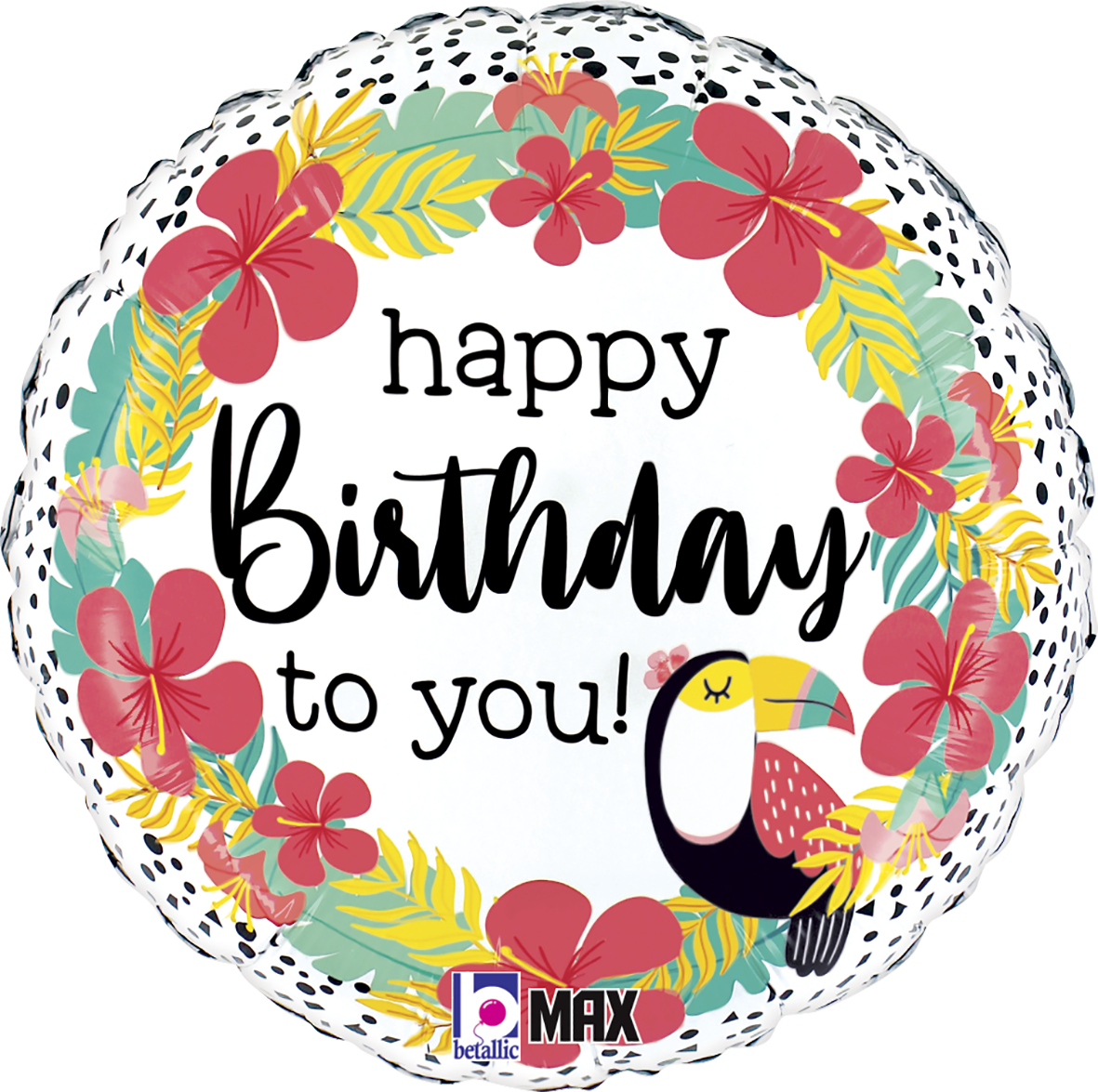 18" Birthday Tropical Toucan Foil Balloon