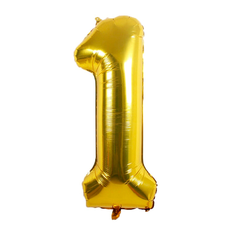 34" Gold Number Balloons
