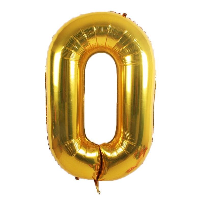 34" Gold Number Balloons