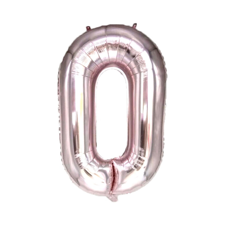 34" Light Pink Number Balloons