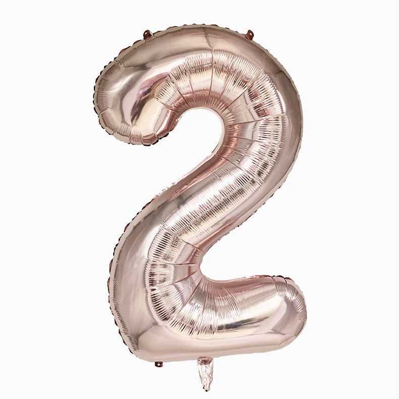 34" Light Pink Number Balloons