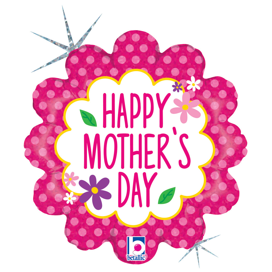 18" Holg. Flower Garden Mother's Day Foil Balloon