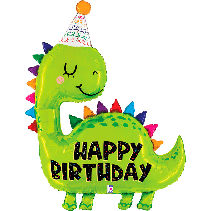 32" Birthday Dino Foil Balloon