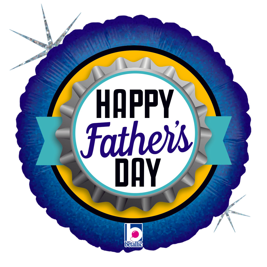 18" Father's Day Bottle Cap Foil balloon