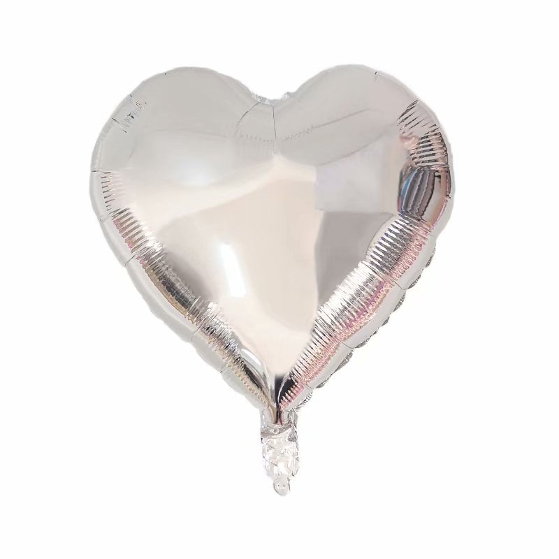18" Silver Heart Foil Balloon
