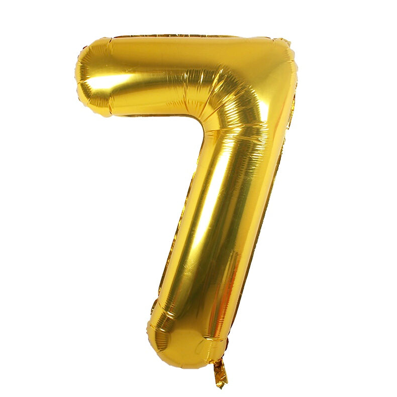 34" Gold Number Balloons