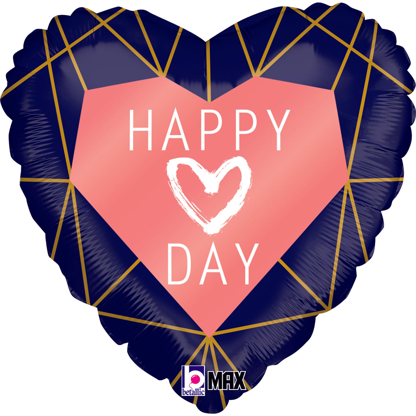 18" Geo Valentines Foil Balloon