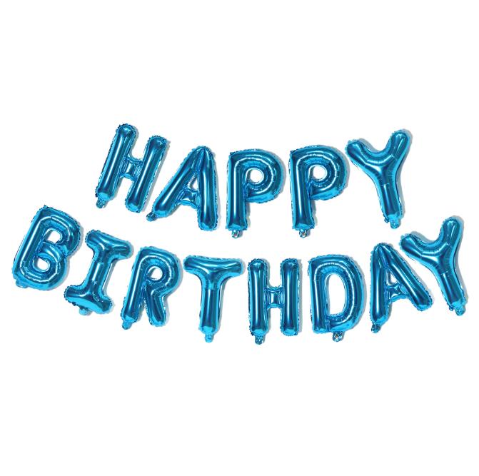16" Happy Birthday Banner Letter Foil Balloon