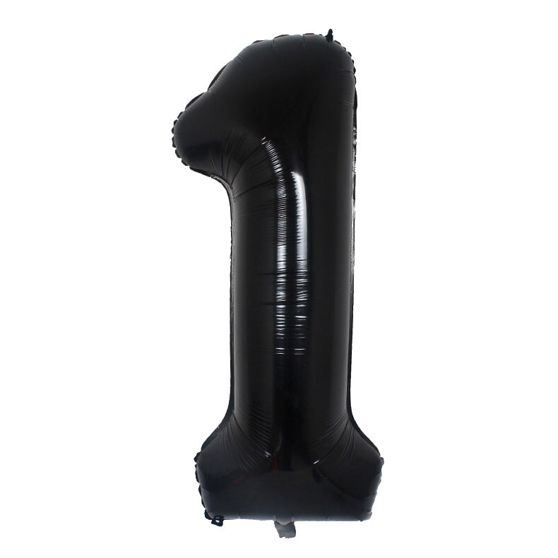 34" Black Number Balloons