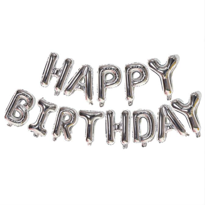 16" Happy Birthday Banner Letter Foil Balloon