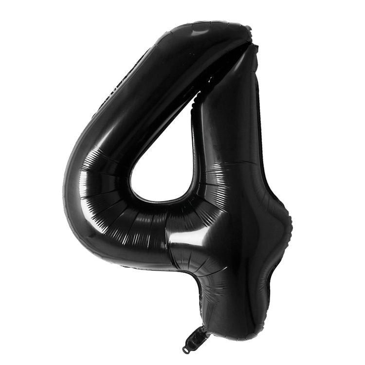 34" Black Number Balloons