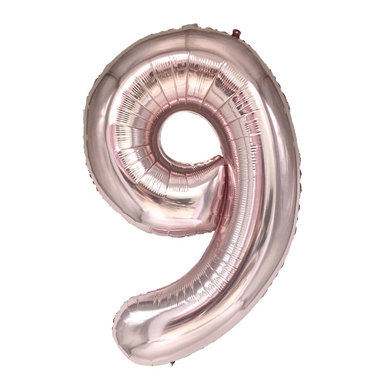 34" Light Pink Number Balloons