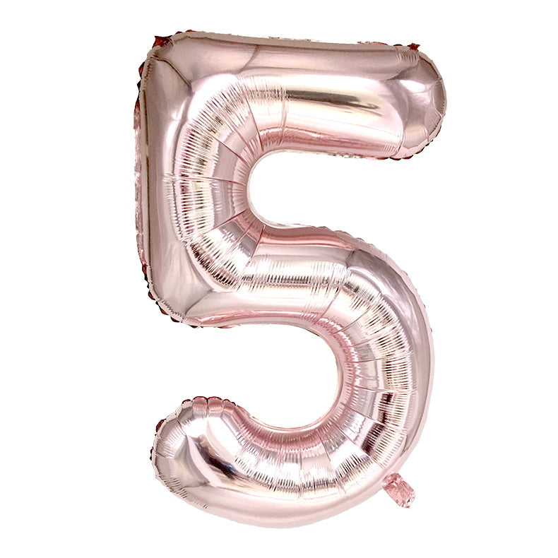 34" Light Pink Number Balloons
