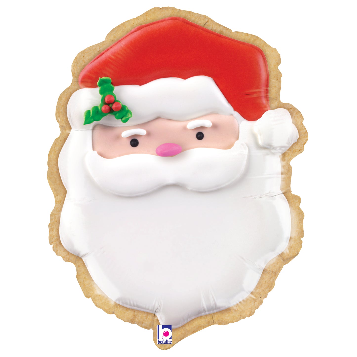 24" Santa Christmas Cookie Foil Balloon